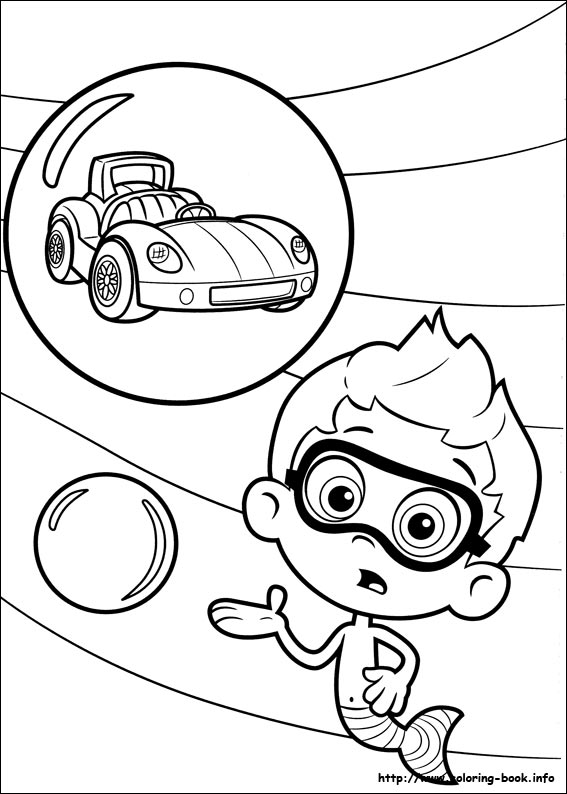 Plansa de colorat cu Bubble Guppies 47 47